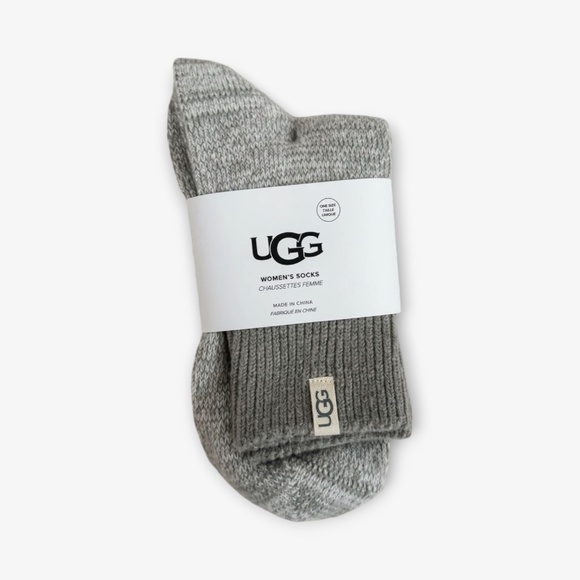 UGG Women's Rib Knit Quarter Socks, Seal. - Picture 2 of 2